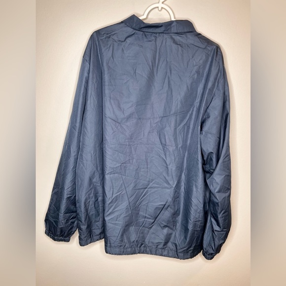 Champion Coaches Jacket Wind Breaker Men’s Size 2XL Snap Button Dark Blue - Picture 5 of 5